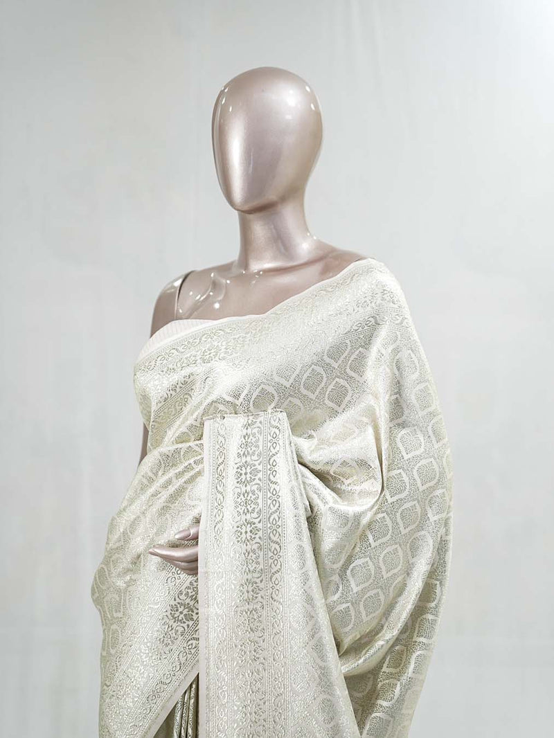 Semi Katan Banarasi Saree B SAN3859