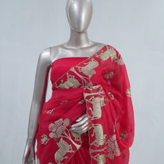 Pure Organza embrodiry saree  SAN4933
