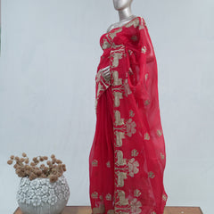 Pure Organza embrodiry saree  SAN4933